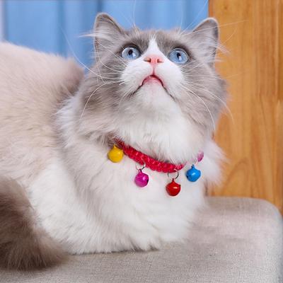 Dog Collars Pet Bells Kitty Rabbit Cat Collar Necklace with Bell Red