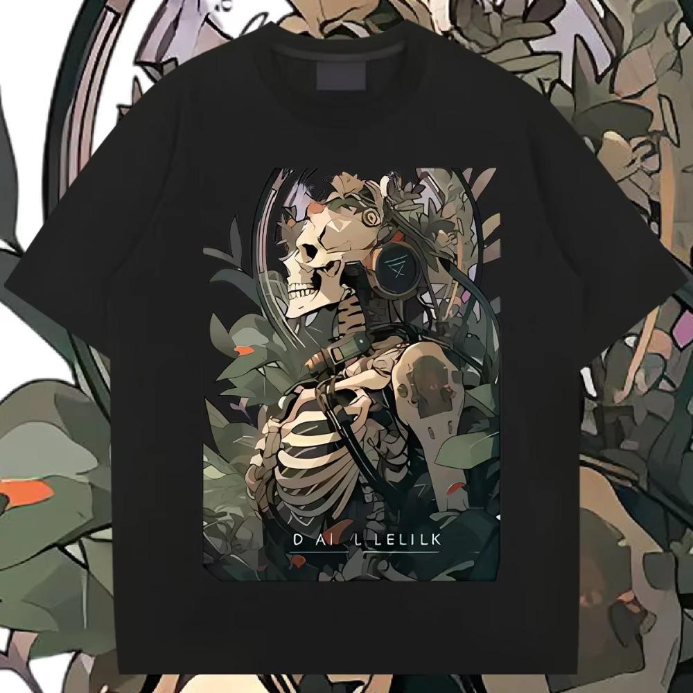 

Oversize Loose Hip Hop Aesthetic Tshirt Round Collar For MenT Shirt New 2024 Summer Hot Sale XXL Quick-Drying Tee XXXXXL чёрный