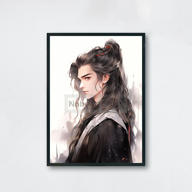 Chinese Style Swordsman Poster Ancient Customs Handsome Prints Canvas Painting Wall Art Pictures Home Living Room Modern Decor