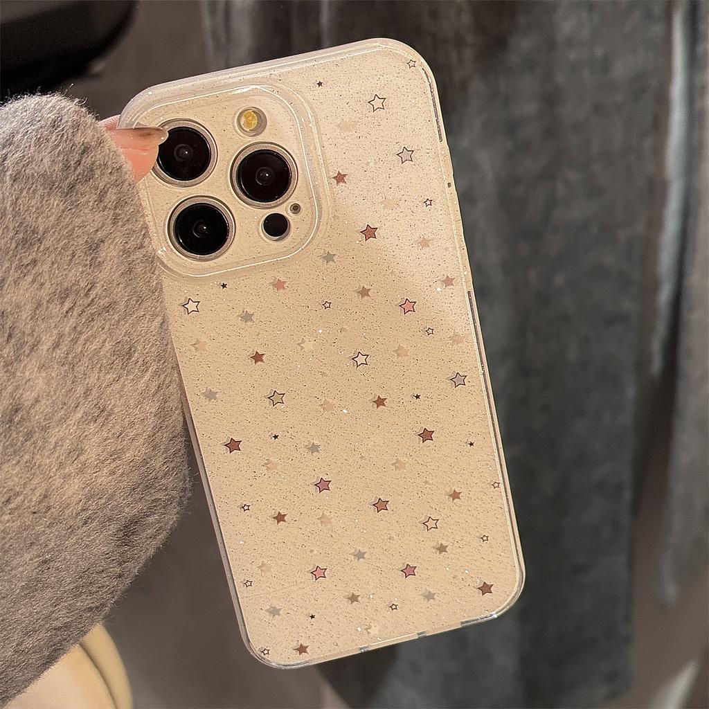 Doppelschichtiger Glitzer Geeignet für Apple 16 Handyhülle Vollbild Farbe Stern Iphone15promax Weiche Hülle 14 Nische 17