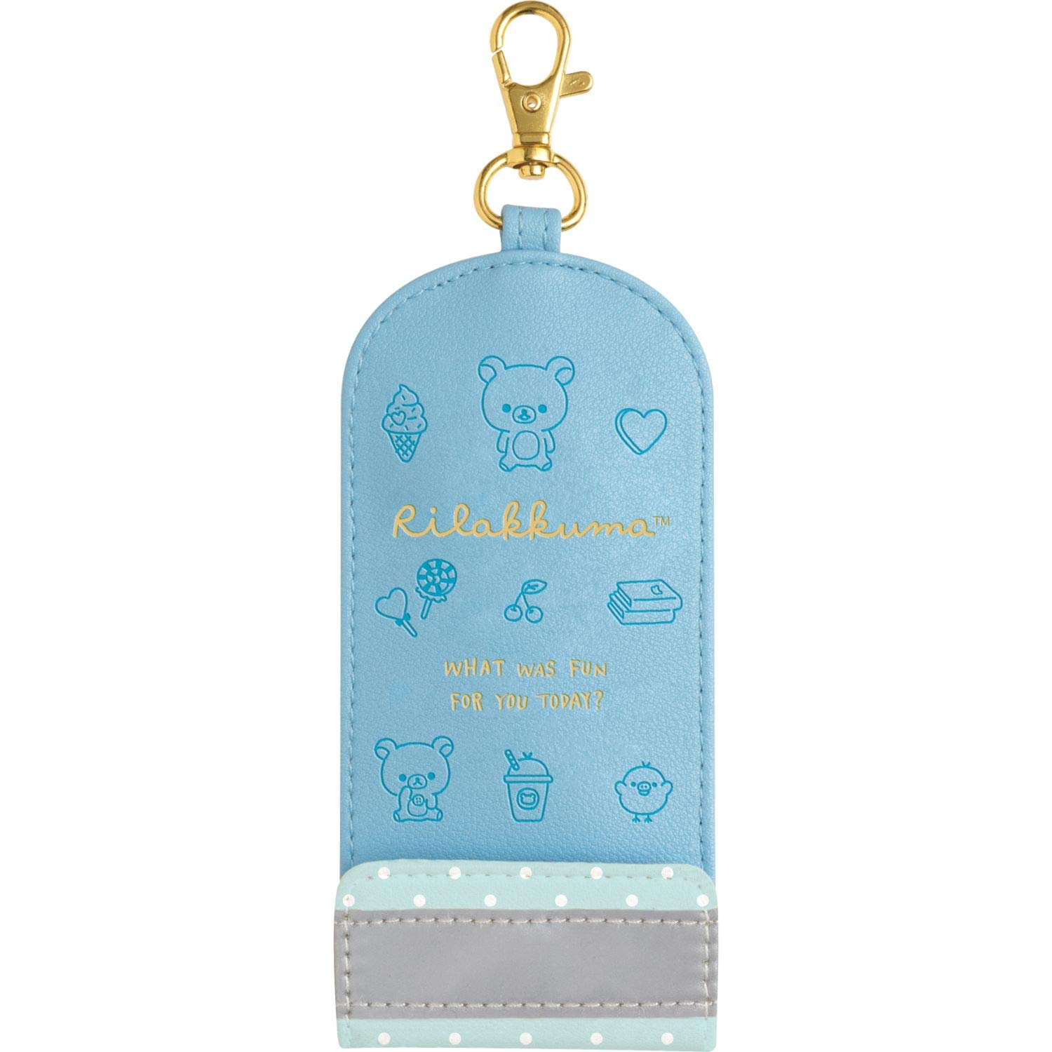

Чехол для ключей Rilakkuma Premium Happy School с катушкой AB03601 Blue San-X синий