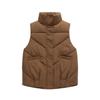 Loose Cotton Sleeveless Vest with Side Zipper for Women, Korean Style Solid Color Coat for Autumn and Winter