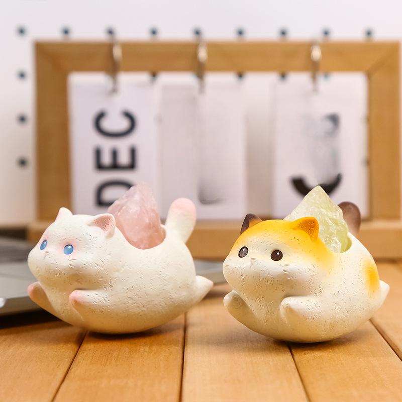 Kristallornamente für Zuhause Wohnzimmer Tischdekoration Harzhandwerk Cartoon und Niedliche Harzornamente