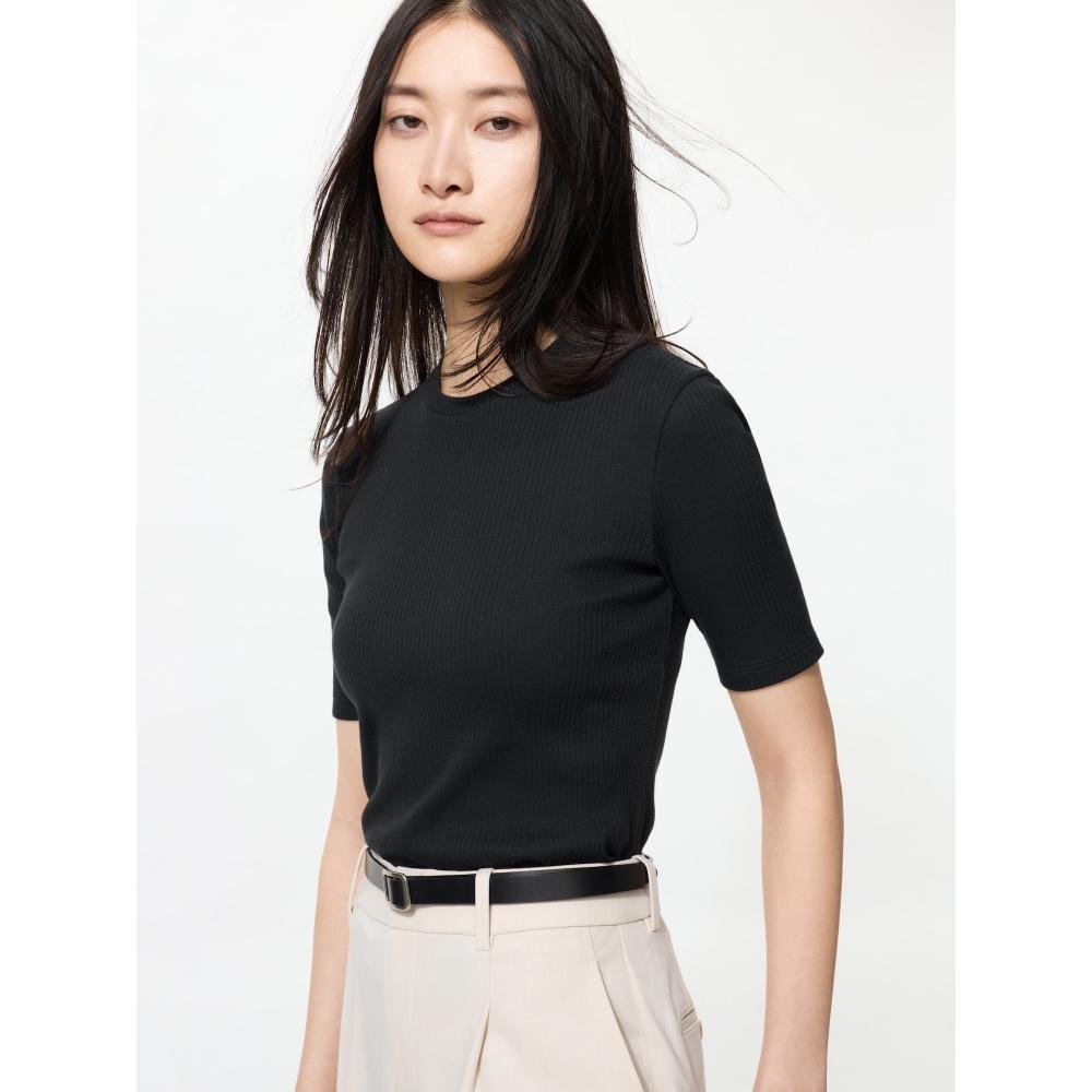 Uniqlo Japan Ribbed Crew Neck Tee