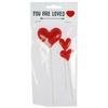 Hearts on a Stick Decorative Valentine' Day 3 Pcs