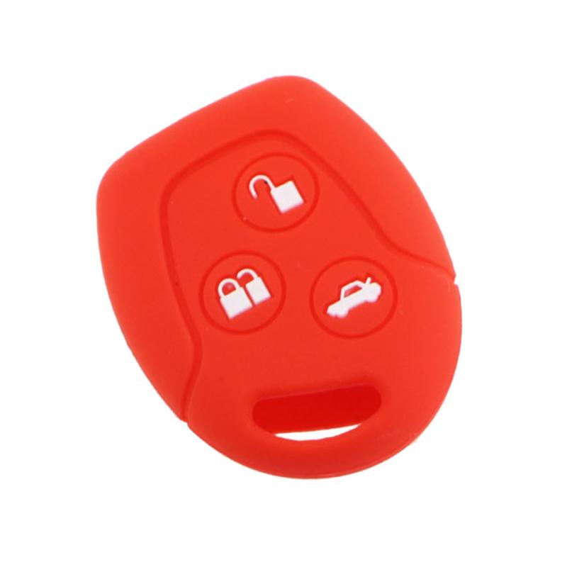 Silicon Car 3 Button Remote Key Case Cover Holder for Ford Focus Mondeo Festiva Fiesta Fusion C-Max S-Max KA Key Protector