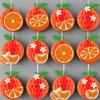 12pcs Festival Orange Honeycomb Ball Pendant Fruit Wall Hanging Ornament  Hawaii Party Birthday