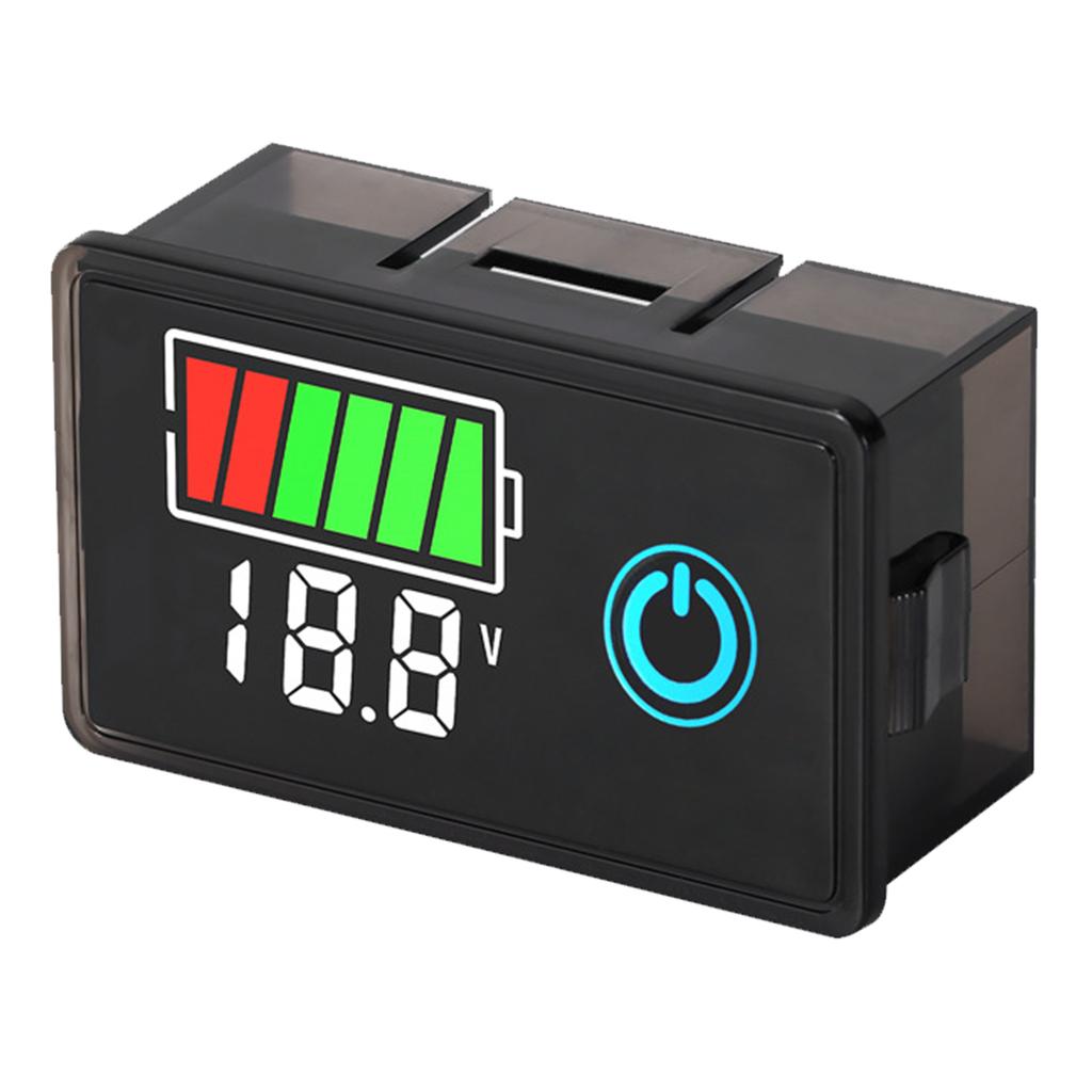 Digital Voltage Battery Meter LCD Display Voltmeters Tester Instrument for 8-100V Vehicle Boats Marine Home Appliances