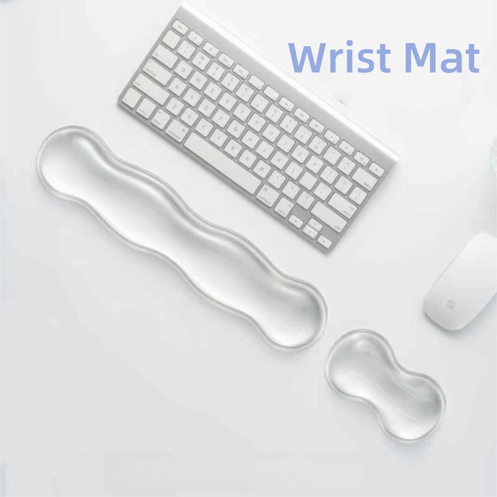 With Wrist Rest Mouse Pad Silicone Mouse Wrist Mat Soft Ergonomic Keyboard Wrist Rest Home Use