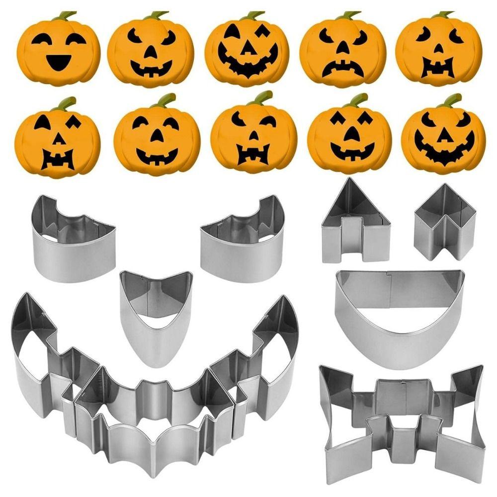 13Pcs Face Details Stainless Steel Pumpkin Carving Kit Heavy Duty Carving Pumpkin Carving Tool with Hammer