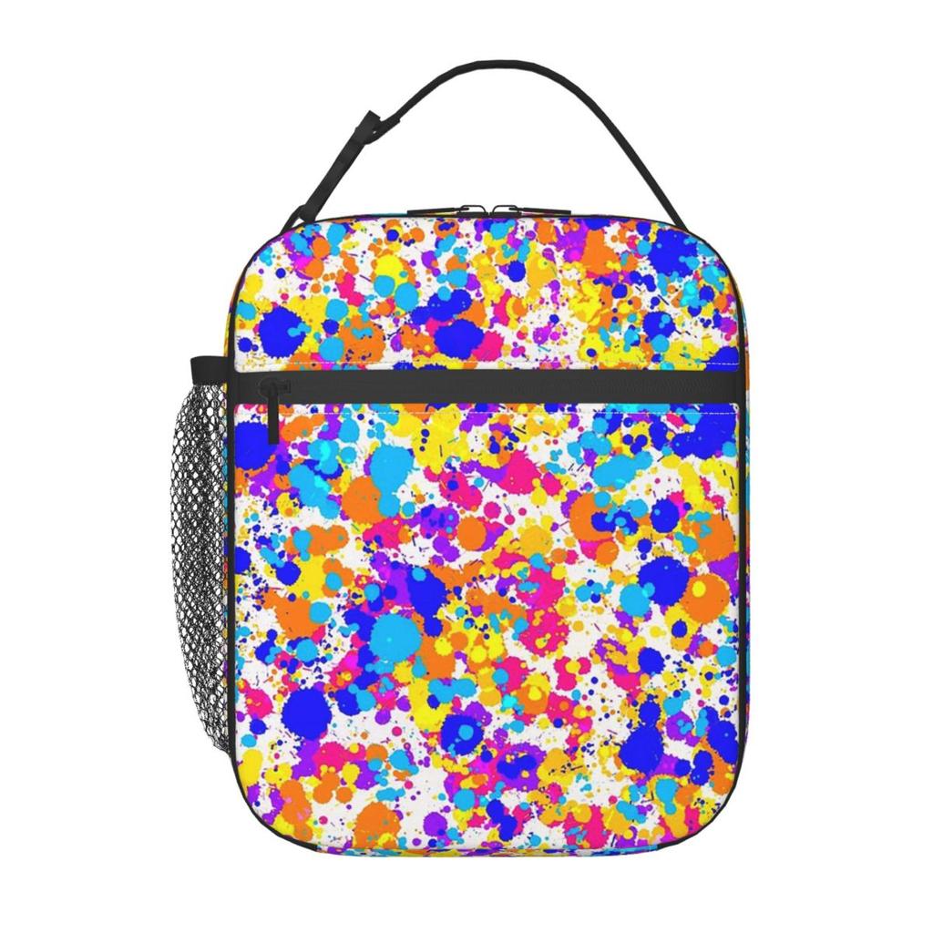 Colorful Graffiti Splashing Insulated Lunch Bag for Kids School Cooler Thermal Food Box Tote Portable Lunch Boxes Container