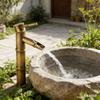 European Antique Bamboo Style Basin Faucet - Solid Copper Vessel Sink Mixer Tap, Hot & Cold Water for Wash Basin