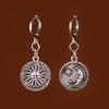 Asymmetrical Sun & Moon Pendant Earrings for Women