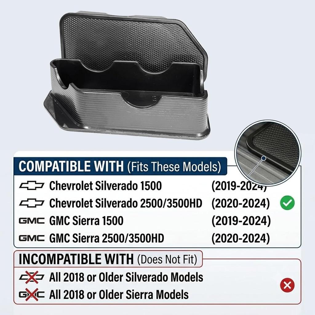2PCS Bed Rail Stake Pocket Covers, Truck Bed Rail Hole Plugs Caps Compatible with Chevy Silverado 1500 2019-2026 & Silverado Sierra 2500 3500HD