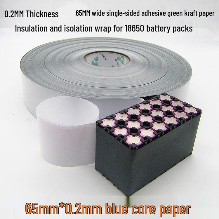 Papier d'orge adhésif coque verte pour batterie lithium 18650 Isolation haute température