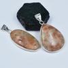 Pendant Healing Stone 101.10 Ct Pair Sunstone 925 Silver Oval-Pear Cut Gemstone AR-1748