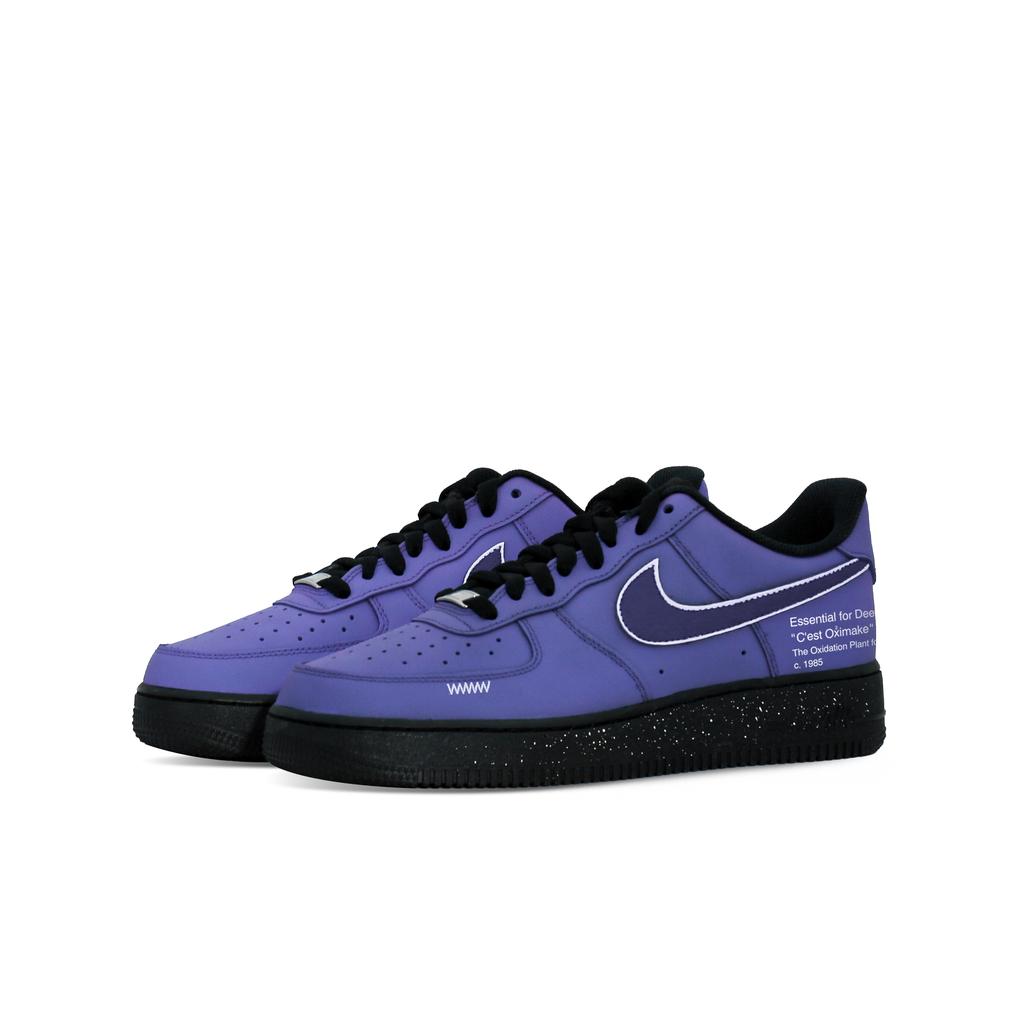 Nike Air Force 1 Abrasion Resistant Height Increasing Low Top Skateboard Shoes Unisex Black Currant Purple CW2288-001(Team577-S-BOX)