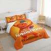 3 Piece Bedding Set Der Kleine Drache Kokosnuss Orange Dragon German Cartoon for Men Women Fan Gift Room Decor