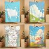 Cartoon C-CloudS SheepS Throw Soft Warm Throw Blanket for Bedroom Living Room Bed Travel Camping Picnic Gift