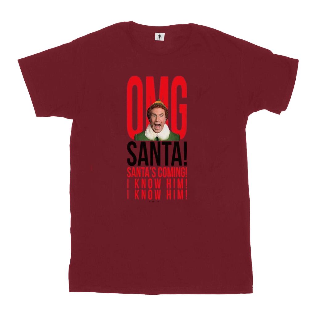 Elf Womens/Ladies OMG Santa I Know Him Cotton Boyfriend T-Shirt