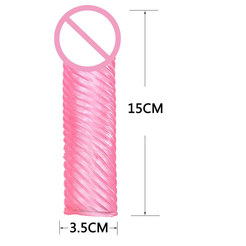 Reusable Cock Ring Condom For Men Silicone Penile Extension Sleeve Delay Ejaculation Stronger Erection Sex Toy Adult Toys