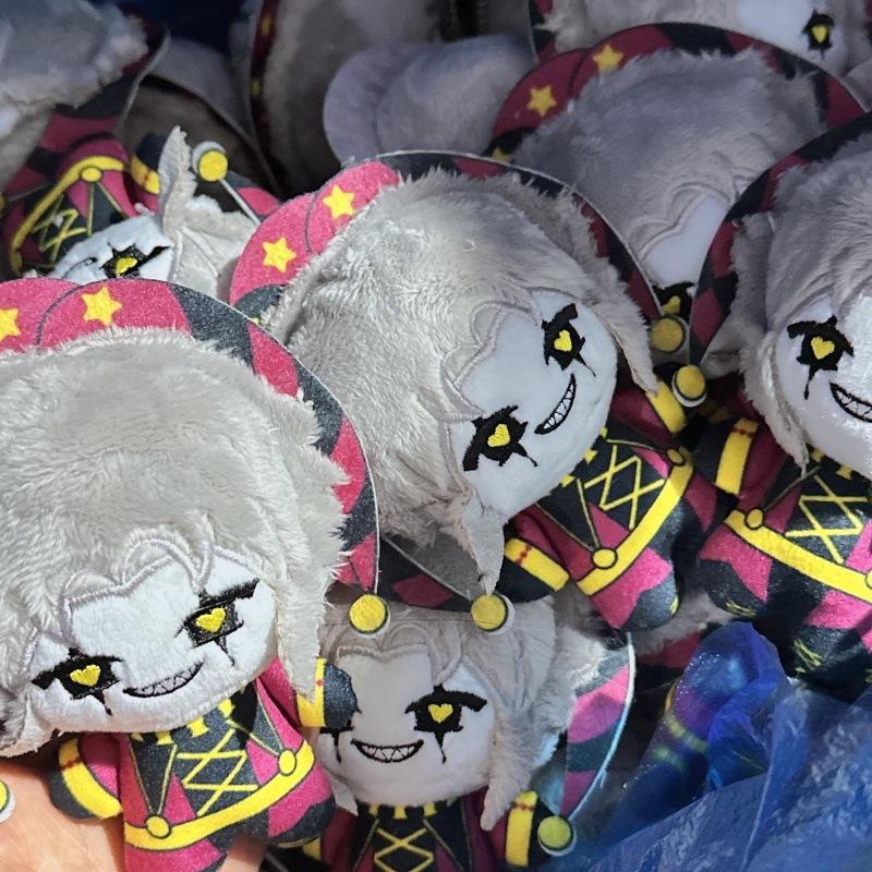 10cm Soft Cotton Pierrot Harlequin Plush Doll Jester Stuffed Toy Anime Game Pendant Kids Birthday Gift