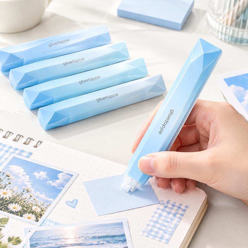 4pcs 6mm Width Double Sided Glue Pen Odorless Repositionable Glue Stick  Scrapbooking