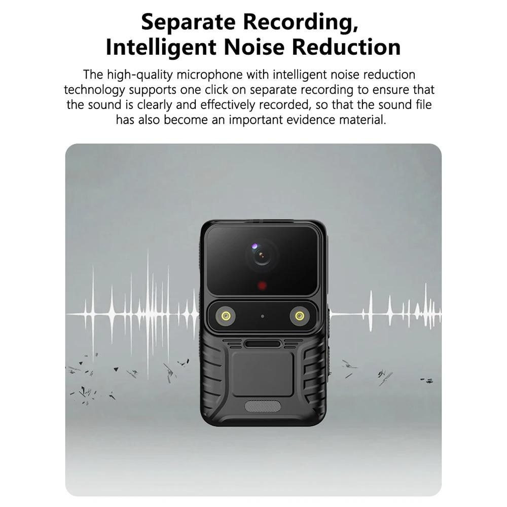 4K Wearable Body Camera, WiFi Action Camera, Night Vision, Waterproof, 2.0-inch IPS Touchscreen