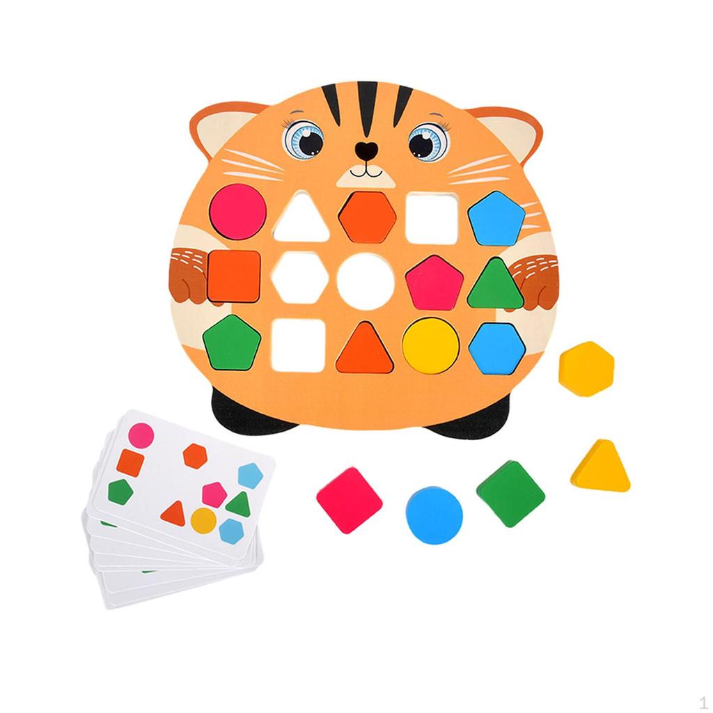 Shape Matching Game Geometric Blocks Early Educational Toys Activity Toy Kids Valentines