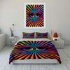 Colorful Optical Illusion Art Decor Soft Comfortable Duvet Cover Bedding Set Included 1*Duvet Cover & 2*Pillowcases, Gift