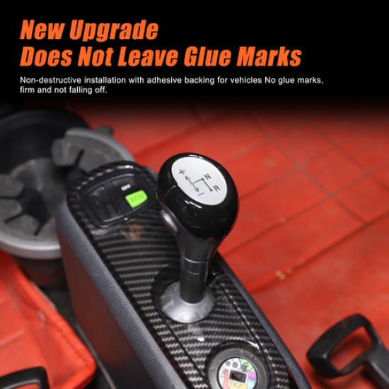 Glossy Black Gear Shift Knob Cover Trim For Benz Smart Fortwo 451 2009-15