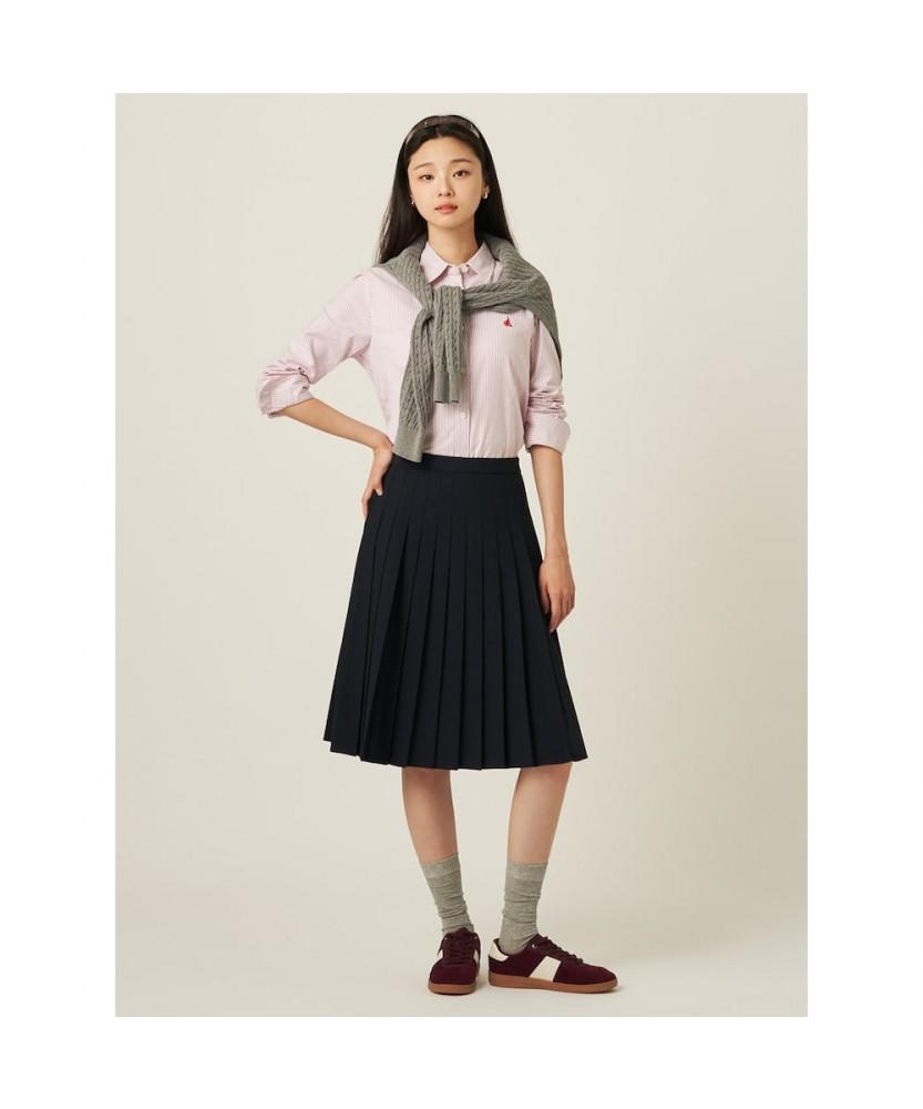 Binpolleidiseu Pleated Skirt Navy (Bf5927C51R)