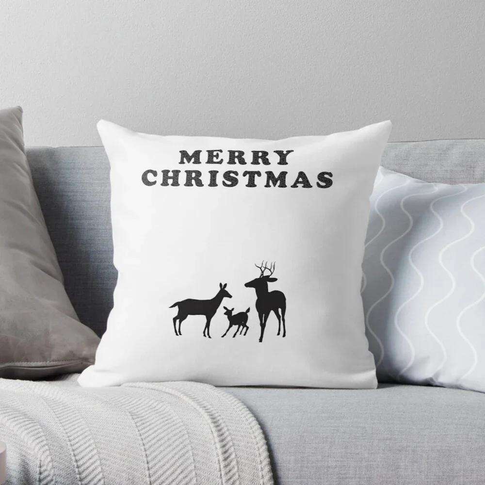 Merry Christmas Decorative Home Pillow Case Cushion Covers Autumn Nordic Simple Modern Living Room Sofa House Bed