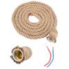 2m E27 Vintage Hemp Rope Ceiling Light Base Pendant Lamp Bulb Holder 85 265V
