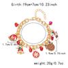 Trendy Handmade Christmas Metal Chain Bracelet for Women Exquisite Santa Claus Snowflake Elk Snowman Bracelet Friendship Jewelry