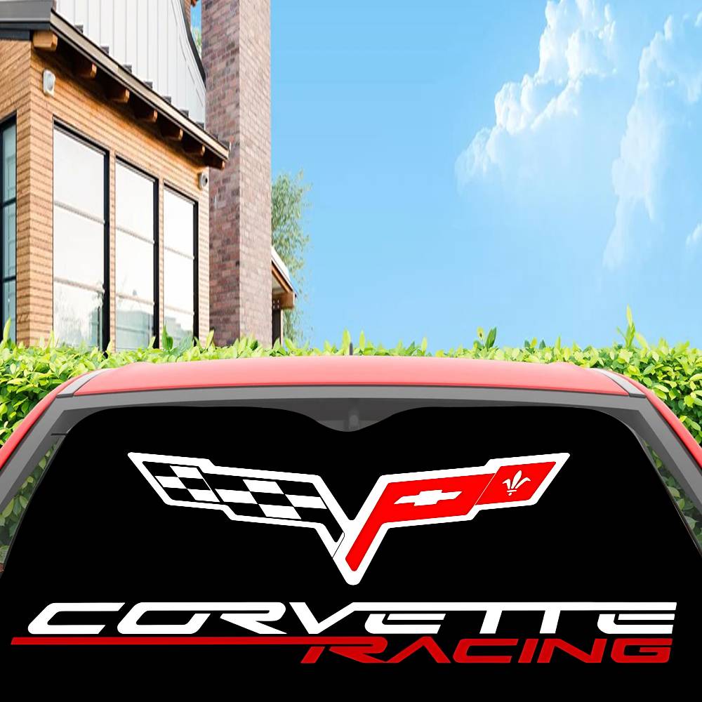 C-Corvette Novelty Car Front Windshield Sunshade 70x130cm Cartoon Foils Car Window Windscreen Cover