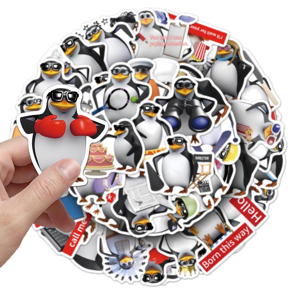 William Tell Penguin Creative Animation Stickers, 50 Sheets for Scooters & Backpacks