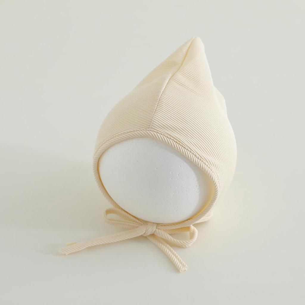 Solid Color Baby Ear Protection Cap Cute Cartoon Infant Princess Bonnet Spring Autumn Warm Cotton Lining Hat Kids