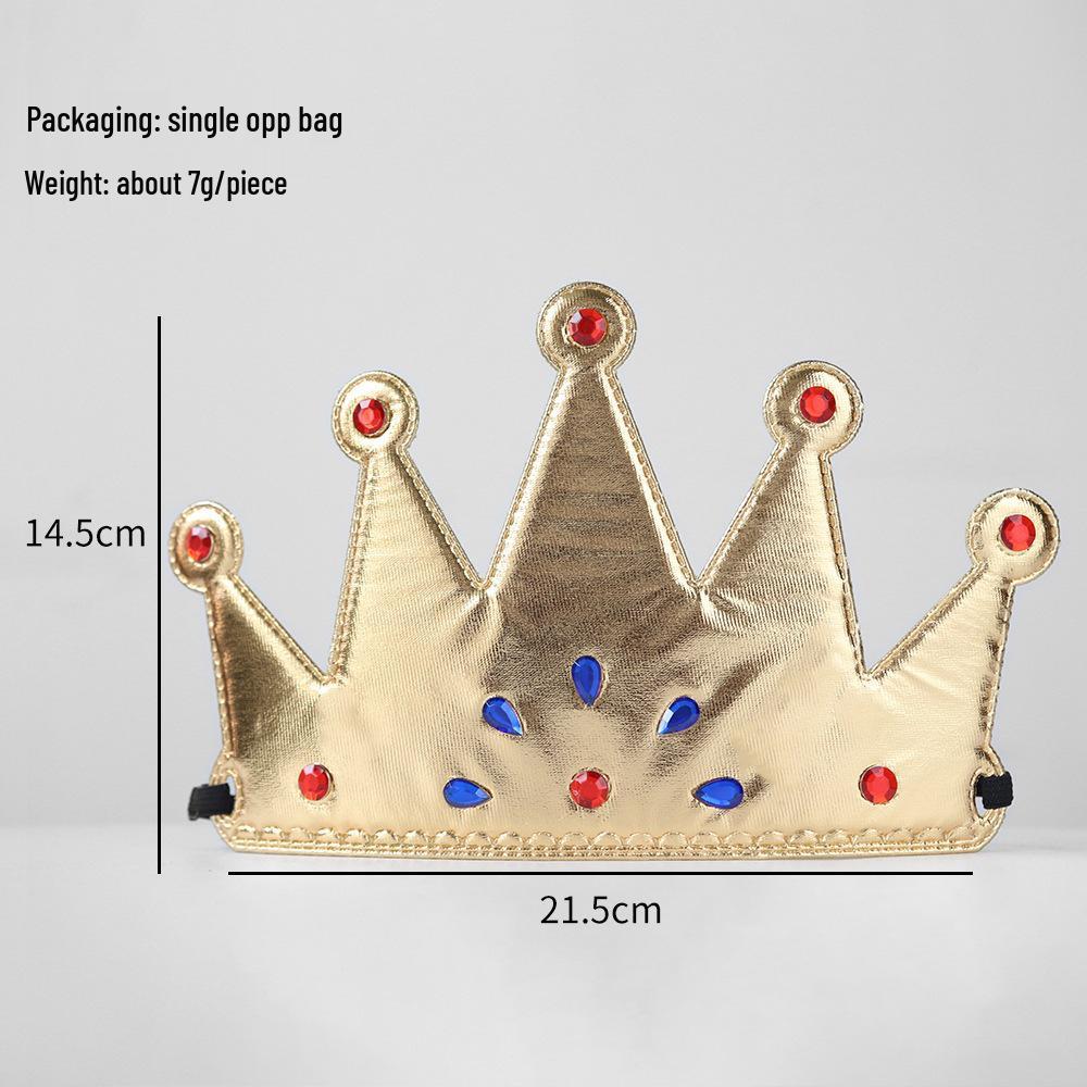 Golden Prince Crown Birthday Cake Decoration & Headwear for Kids