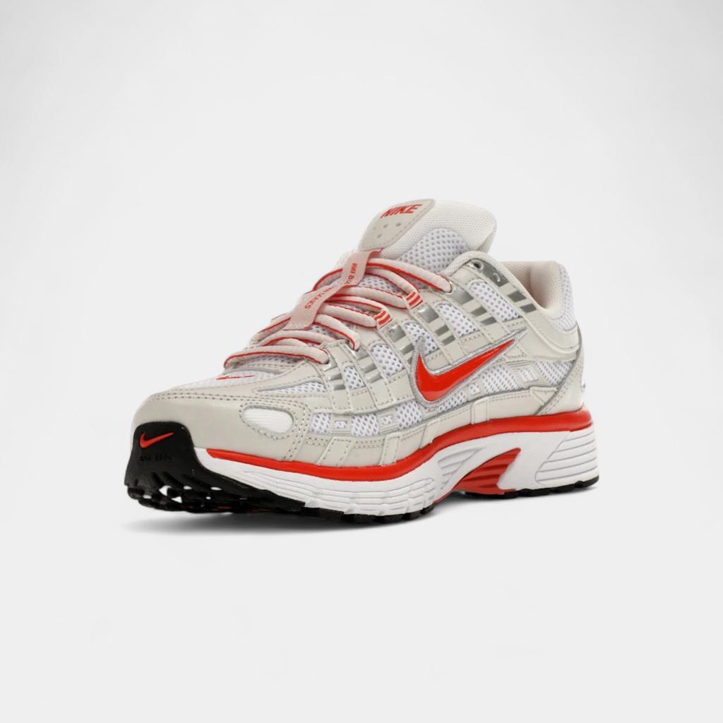 Nike P-6000 White Platinum Tint Black Picante Red (Women's)