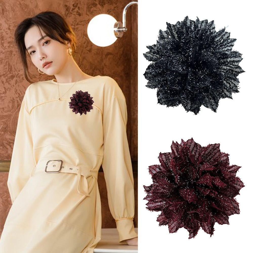 

Ювелирные изделия, аксессуары для значков, большая брошь с цветком, костюм, свитер, пальто, ткань, художественная заколка для лацкана, булавка, брошь