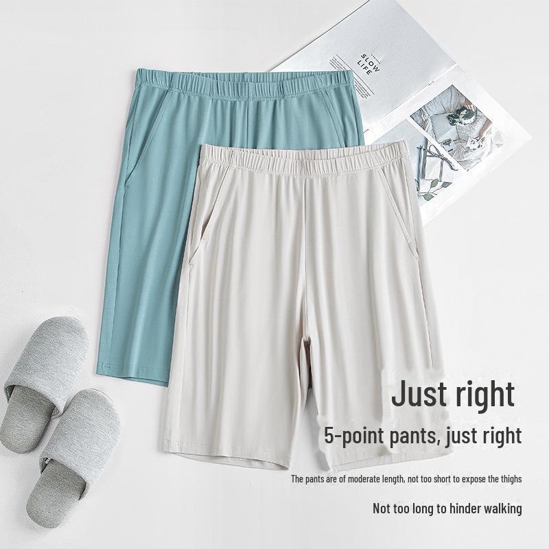 Men's Modal Cotton Short-Sleeve Pajamas: Solid Color Casual Loungewear for Teens and Boys - Spring, Summer, Autumn Collection