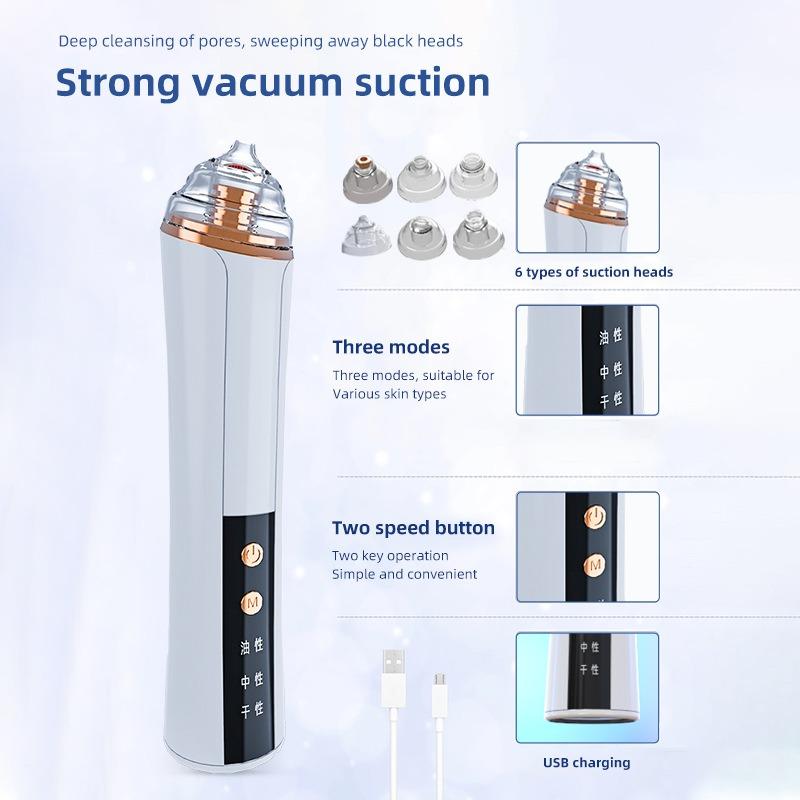 Household Pore Cleaning and Introduction Instrument, Electric Blackhead Suction Instrument, Beauty Instrument, Facial Cleansing Instrument
