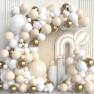 Sand Platin Latex Ballon Kranz Bare Metal Hochzeit Braut Dusche Verlobung Jahrestag