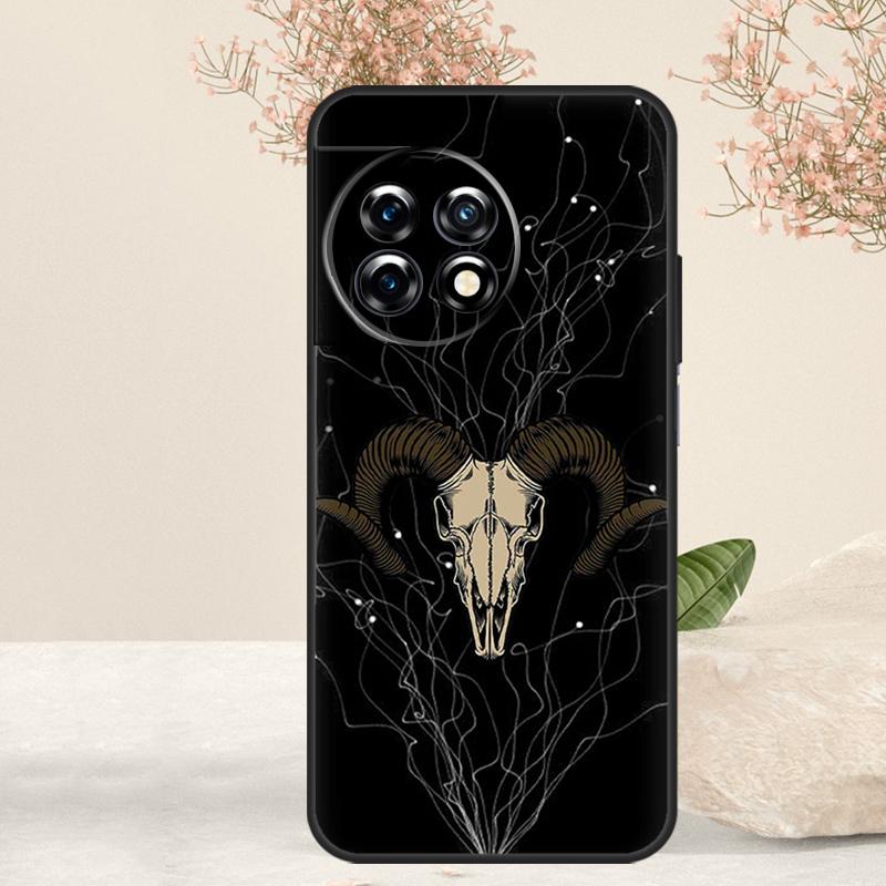 Ram Skull Skeleton Horror Case For OnePlus 15 13 12 11 13T 13R 15R 10R 10T 8T 9 10 Pro Nord 5 CE 4 3 Lite N20 N30 Cover
