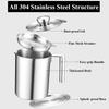304 Stainless Steel Grease Strainer Container Large Oil Storage Pot Grease Keeper with Lid and Handle Kitchen Cooking & Frying
