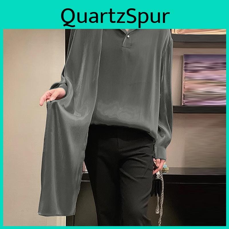 Shoulder Men Incerun Long Sleeve Ribbon Glitter Loose Shirts Tops