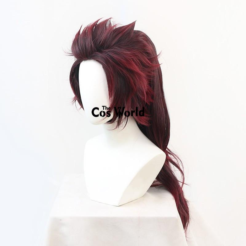 Kamado Tanjiro Halloween Anime Cosplay Wigs Fiber Heat Resistant Synthetic Hair + Wig Cap