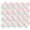 20Pcs Paper Clips 2‑Color Fruit Shaped Bookmarks Planner Clip Pin Office Supplies School Gifts