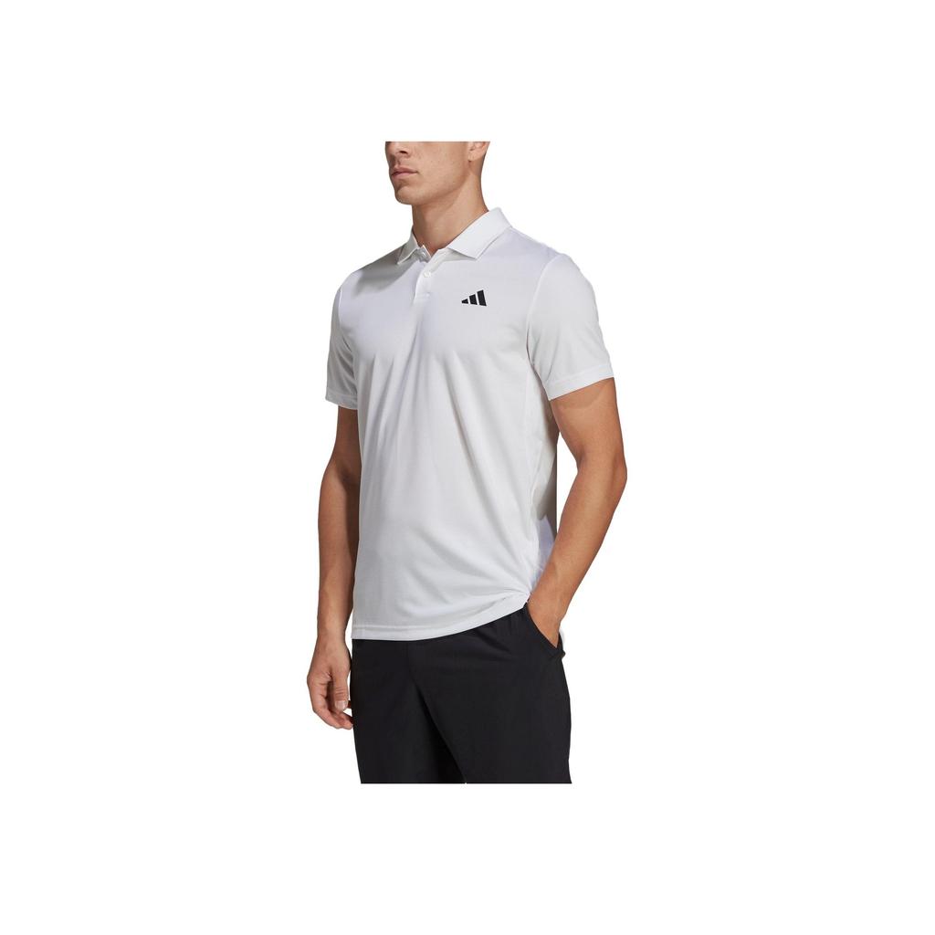 Adidas Logo Print Sports Tennis Polo Shirt Men Tops White HT7182